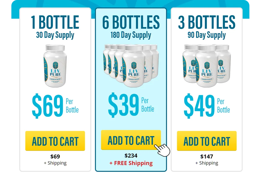 Liv Pure secure ClickBank checkout with payment and order summary